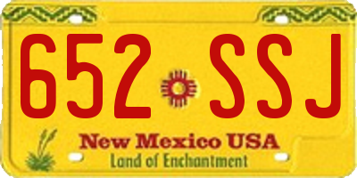 NM license plate 652SSJ