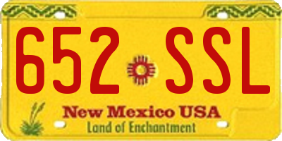NM license plate 652SSL