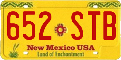 NM license plate 652STB