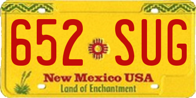 NM license plate 652SUG