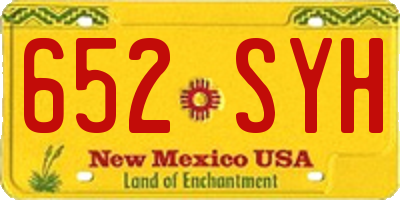 NM license plate 652SYH