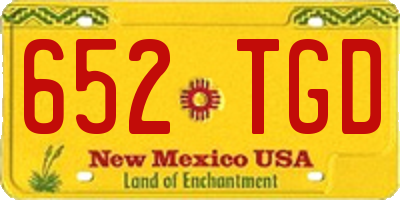 NM license plate 652TGD