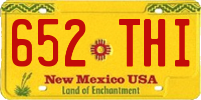 NM license plate 652THI