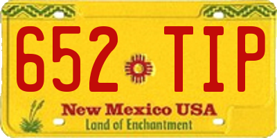 NM license plate 652TIP