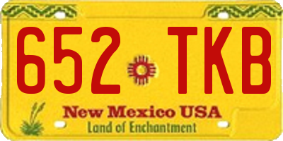 NM license plate 652TKB
