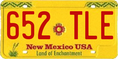 NM license plate 652TLE