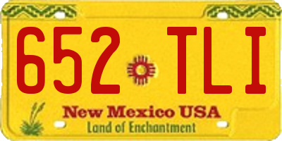 NM license plate 652TLI