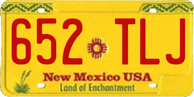 NM license plate 652TLJ
