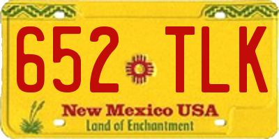 NM license plate 652TLK