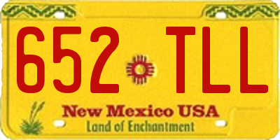 NM license plate 652TLL