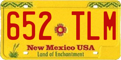 NM license plate 652TLM