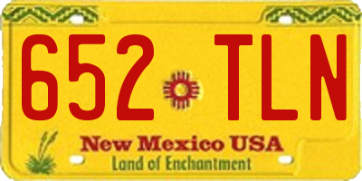 NM license plate 652TLN