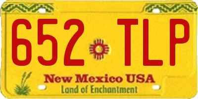 NM license plate 652TLP