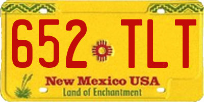 NM license plate 652TLT
