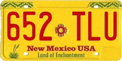 NM license plate 652TLU
