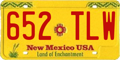 NM license plate 652TLW