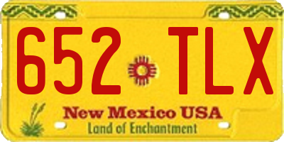 NM license plate 652TLX