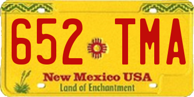 NM license plate 652TMA