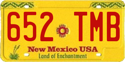 NM license plate 652TMB