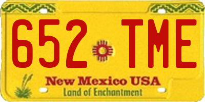 NM license plate 652TME