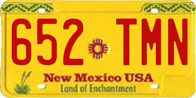 NM license plate 652TMN