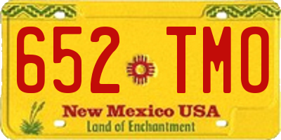 NM license plate 652TMO