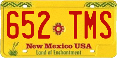 NM license plate 652TMS