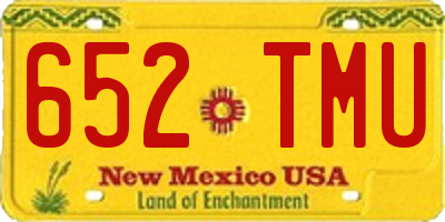 NM license plate 652TMU