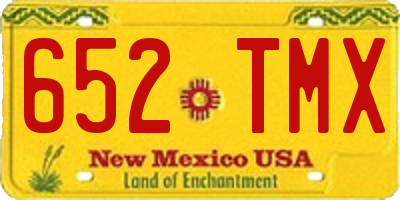 NM license plate 652TMX