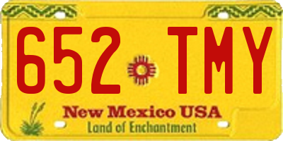 NM license plate 652TMY