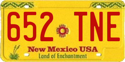 NM license plate 652TNE