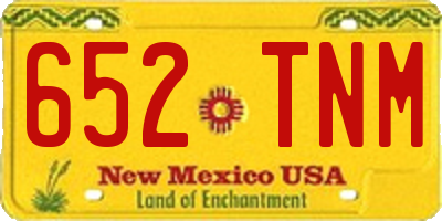 NM license plate 652TNM