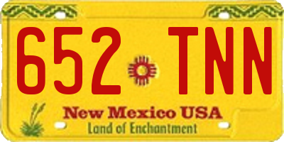 NM license plate 652TNN