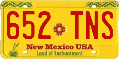 NM license plate 652TNS