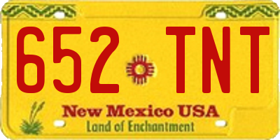 NM license plate 652TNT