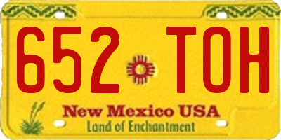 NM license plate 652TOH