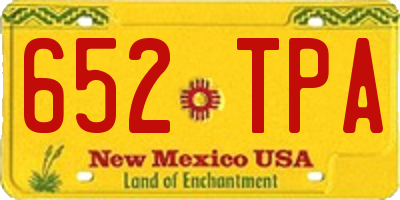 NM license plate 652TPA