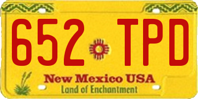 NM license plate 652TPD