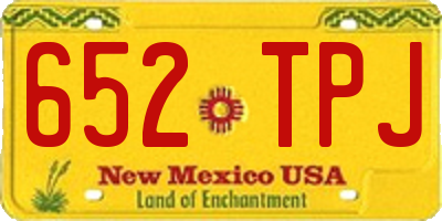 NM license plate 652TPJ