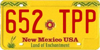 NM license plate 652TPP