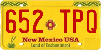 NM license plate 652TPQ