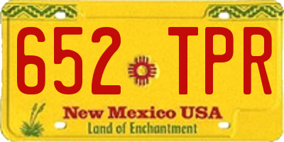 NM license plate 652TPR