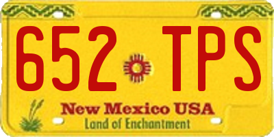 NM license plate 652TPS