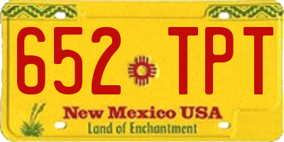 NM license plate 652TPT