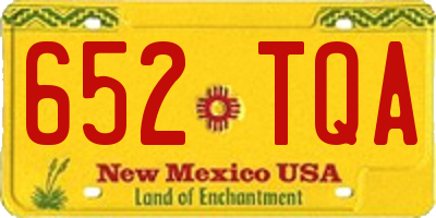 NM license plate 652TQA