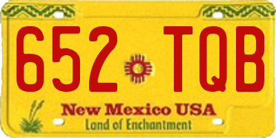 NM license plate 652TQB