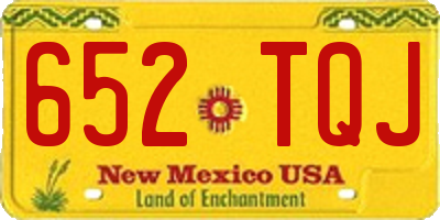 NM license plate 652TQJ
