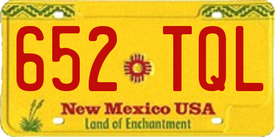 NM license plate 652TQL