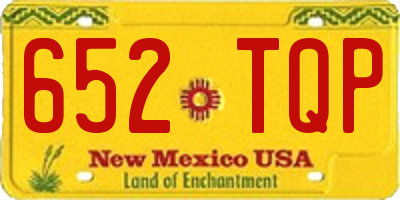 NM license plate 652TQP