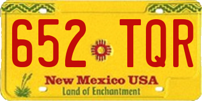 NM license plate 652TQR